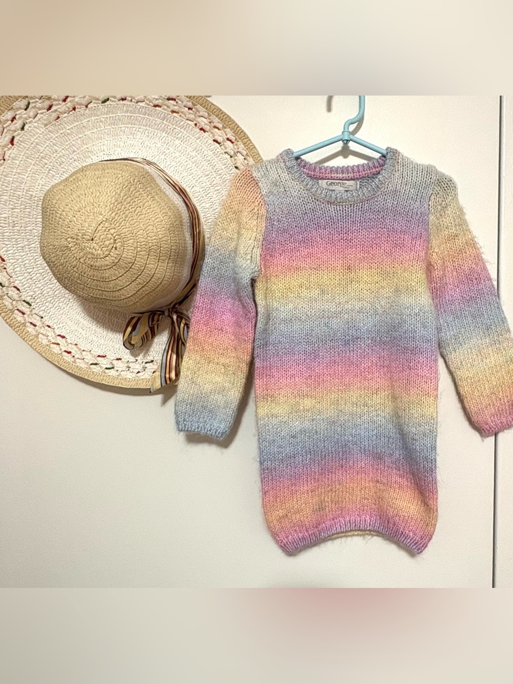 FREE - George Pastel Rainbow Knit Kids Dress